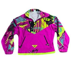 Vintage Domini Sportswear Windbreaker Pullover Bright Colours